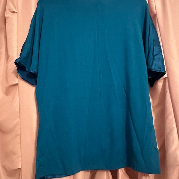 Nwt intimissimi silk and modal top short sleeve L large spray blue Italy - Picture 2 of 15